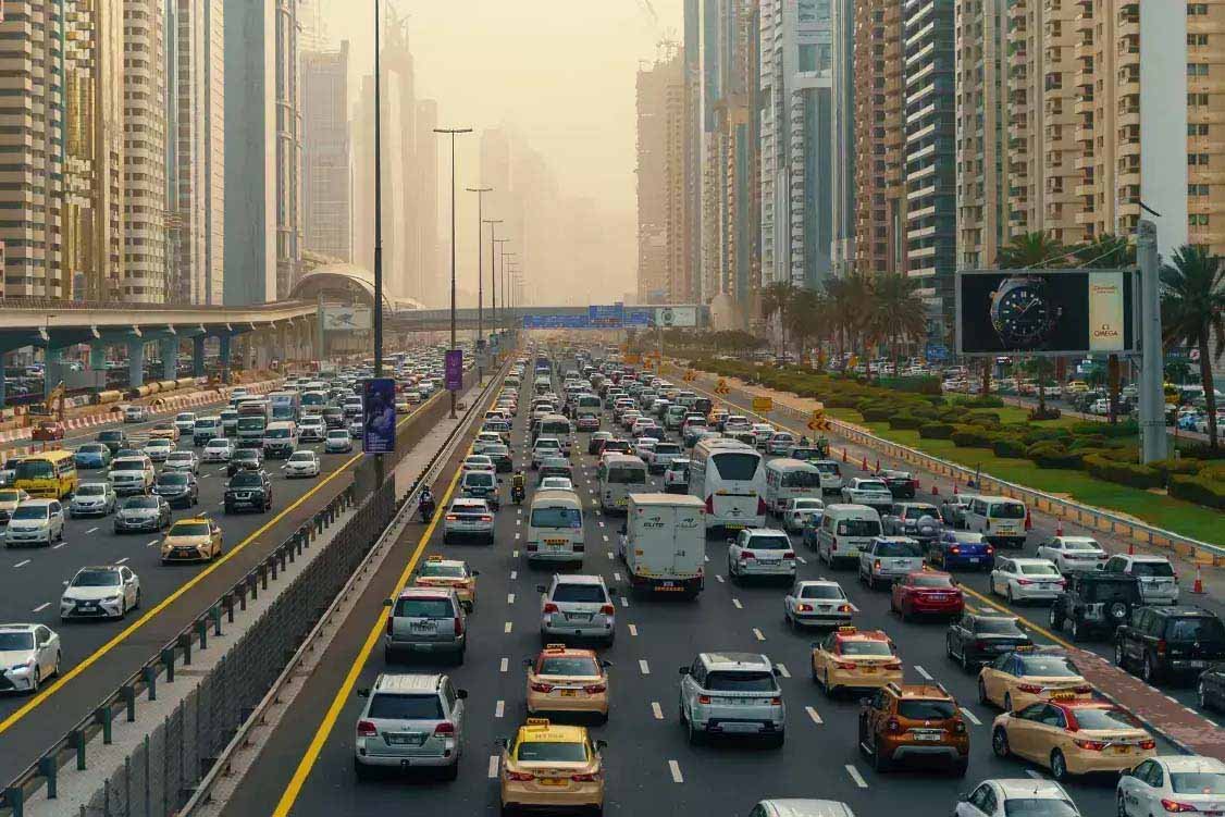 tráfico en dubai